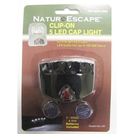 CLIP-ON 5 LED CAP LIGHT