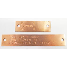 COPPER TAGS WITH FASTENERS