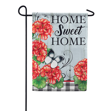 Carson Buffalo Plaid Geraniums Dura Soft Flag