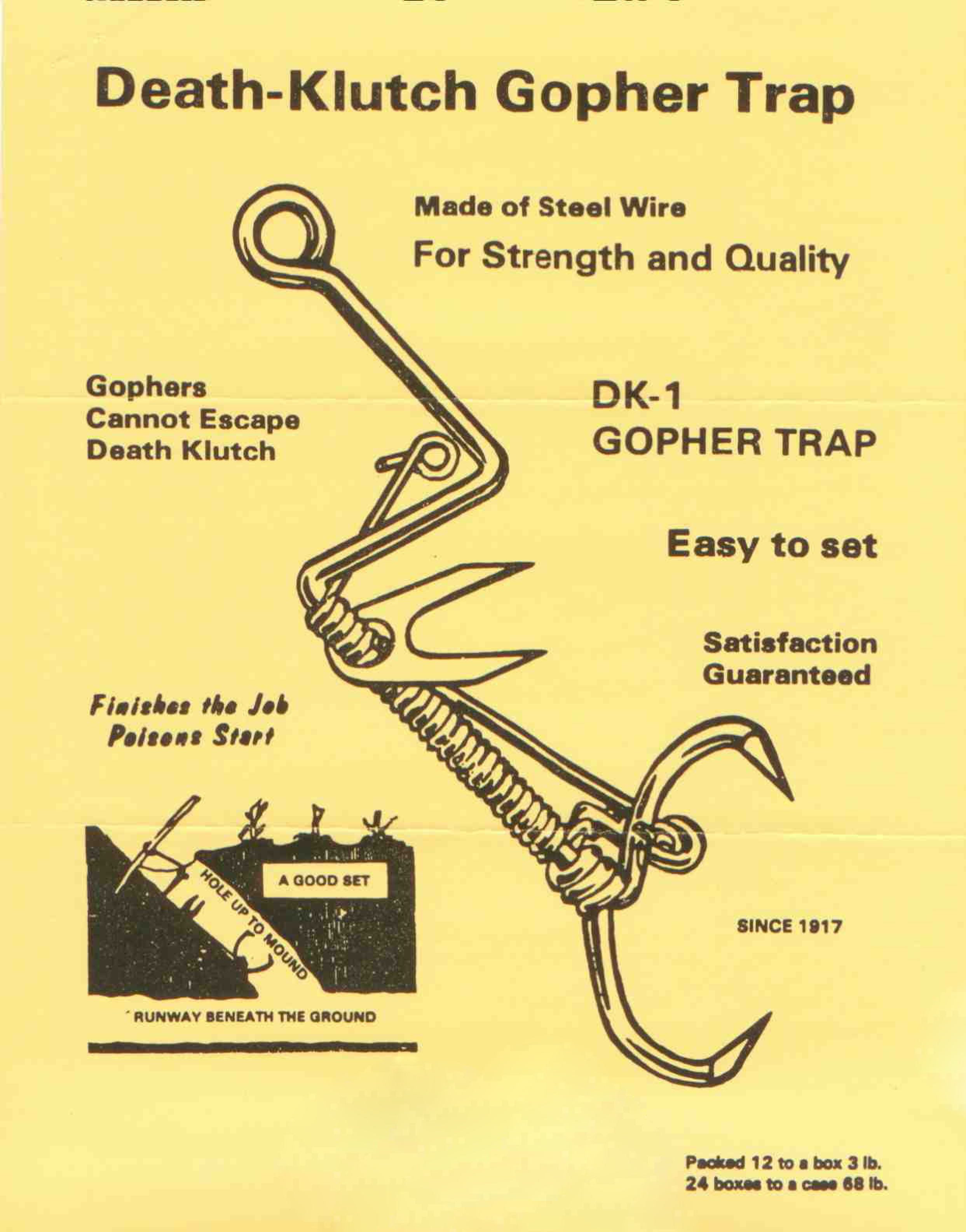 death clutch gopher trap - The Snare Shop