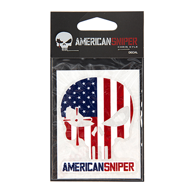 Chris Kyle American Sniper Skull Decal - American Flag
