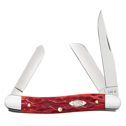 Case Knives Peach Seed Jig Dark Red Medium Stockman