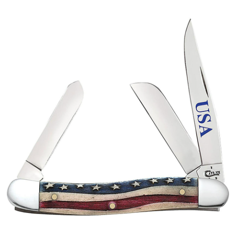 Case Knives Star Spangled Natural Bone Medium Stockman
