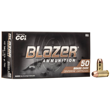 Blazer Ammunition 40 S&W 165 Gr FMJ