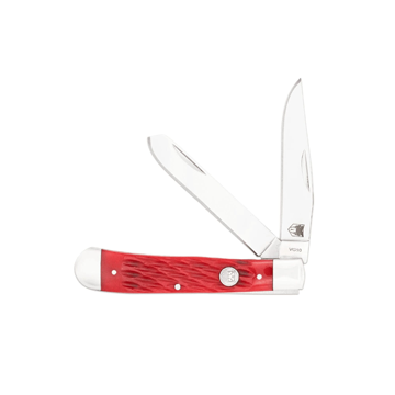 CobraTec Traditional Two Blade Trapper Bone Handle Red