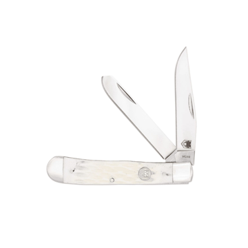 CobraTec Traditional Two Blade Trapper Bone Handle White