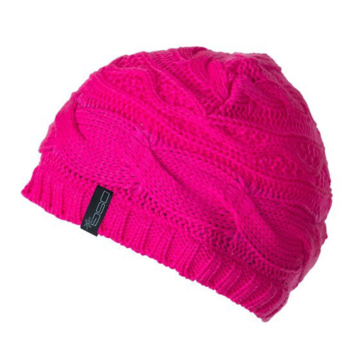DSG Womens Blaze Pink Beanie Cable KnitThe Snare Shop