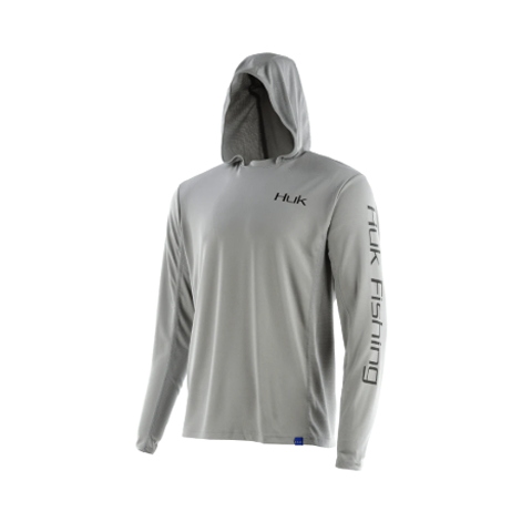 huk long sleeve hooded shirt