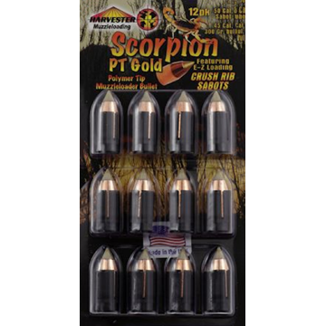 Harvester Muzzleloading Scorpion PT Gold .50 Cal 300 Gr