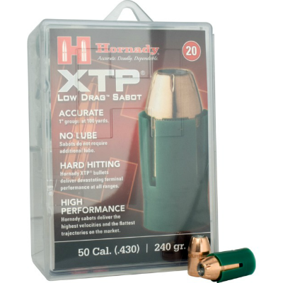 Hornady .50 Sabot With 44 Cal 240 Gr HP XTP Bullet