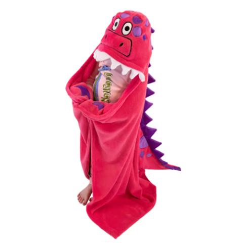 Lazy One Pink Dinosaur Critter Blanket