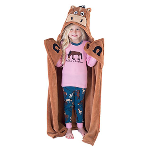 Lazy One Horse Critter Kids Blanket