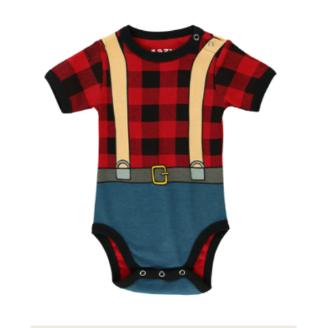 Lazy One Lumberjack Infant Creeper Onesie