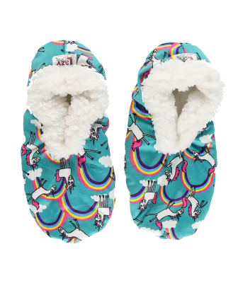 Lazy One Adult Unicorn Fuzzy Feet Slippers