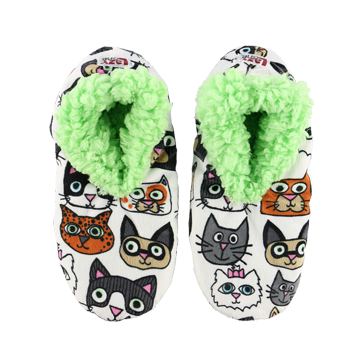 Lazy One Catitude Women's Fuzzy Feet Slippers