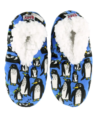 Lazy One Adult Penguin Fuzzy Feet Slippers