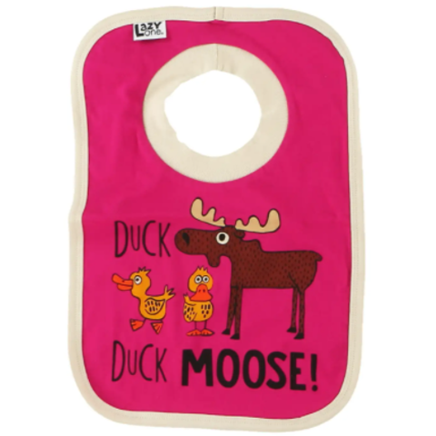 Lazy One Pink Duck Duck Moose Infant Bib