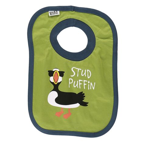 Lazy One Stud Puffin Bib = ON SALE