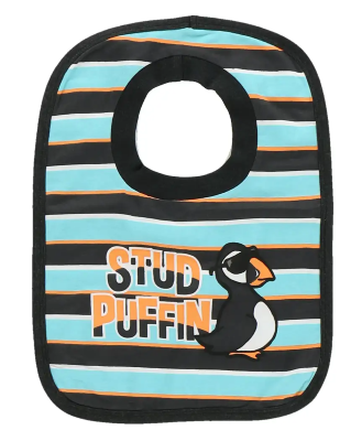 Lazy One Stud Puffin Bib