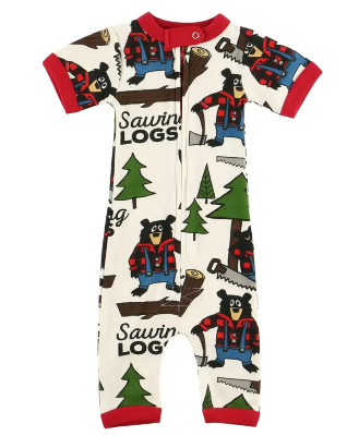 Lazy One Sawing Logs Infant Romper