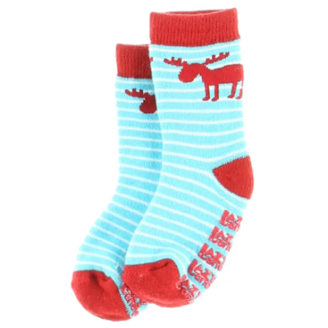 Lazy One Moose Stripe Infant Socks