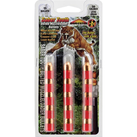 Harvester Muzzleloading Saber Tooth Bullets .50 Cal Belted 270 Gr