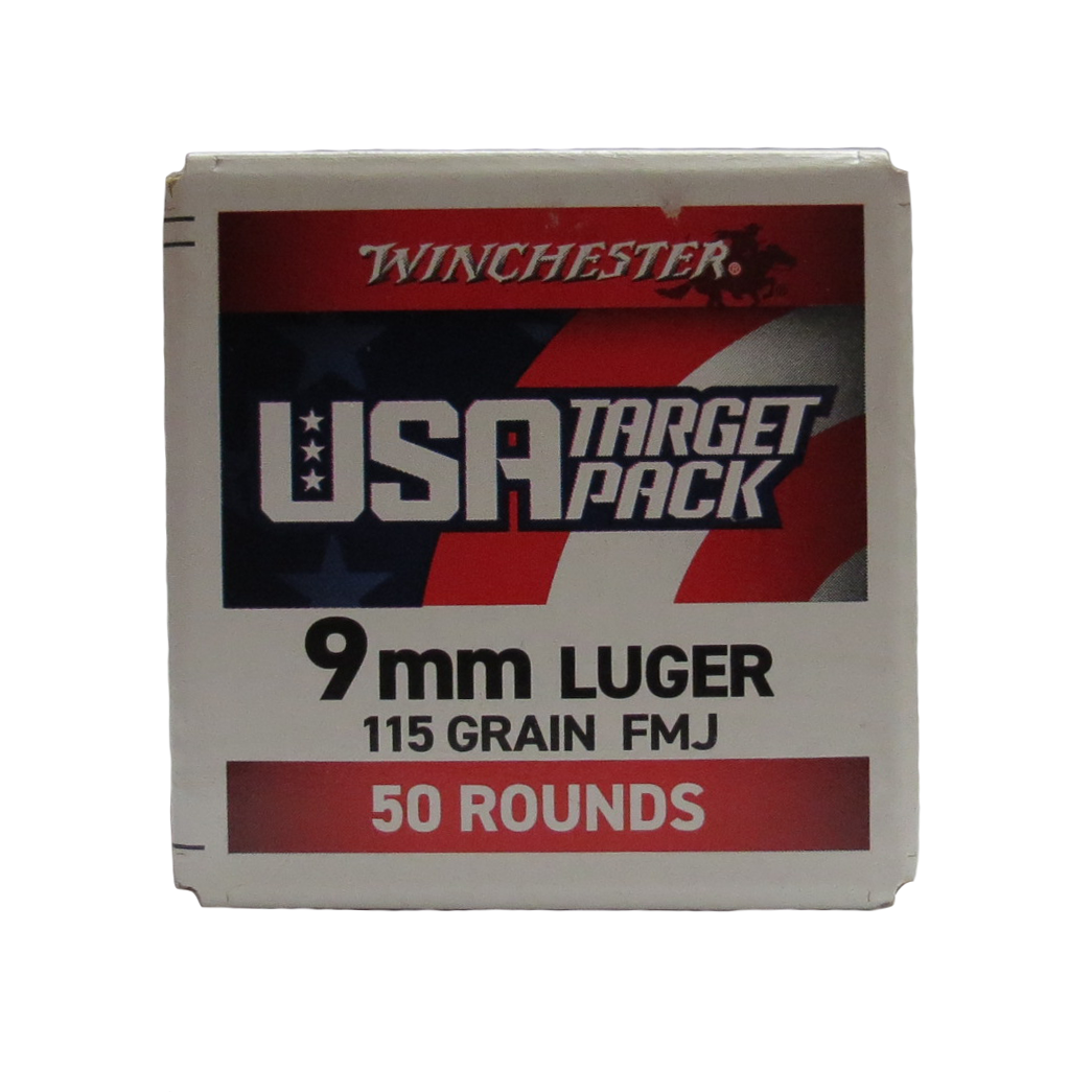 Winchester USA 9mm 115 Gr Full Metal Jacket - 50 Rounds