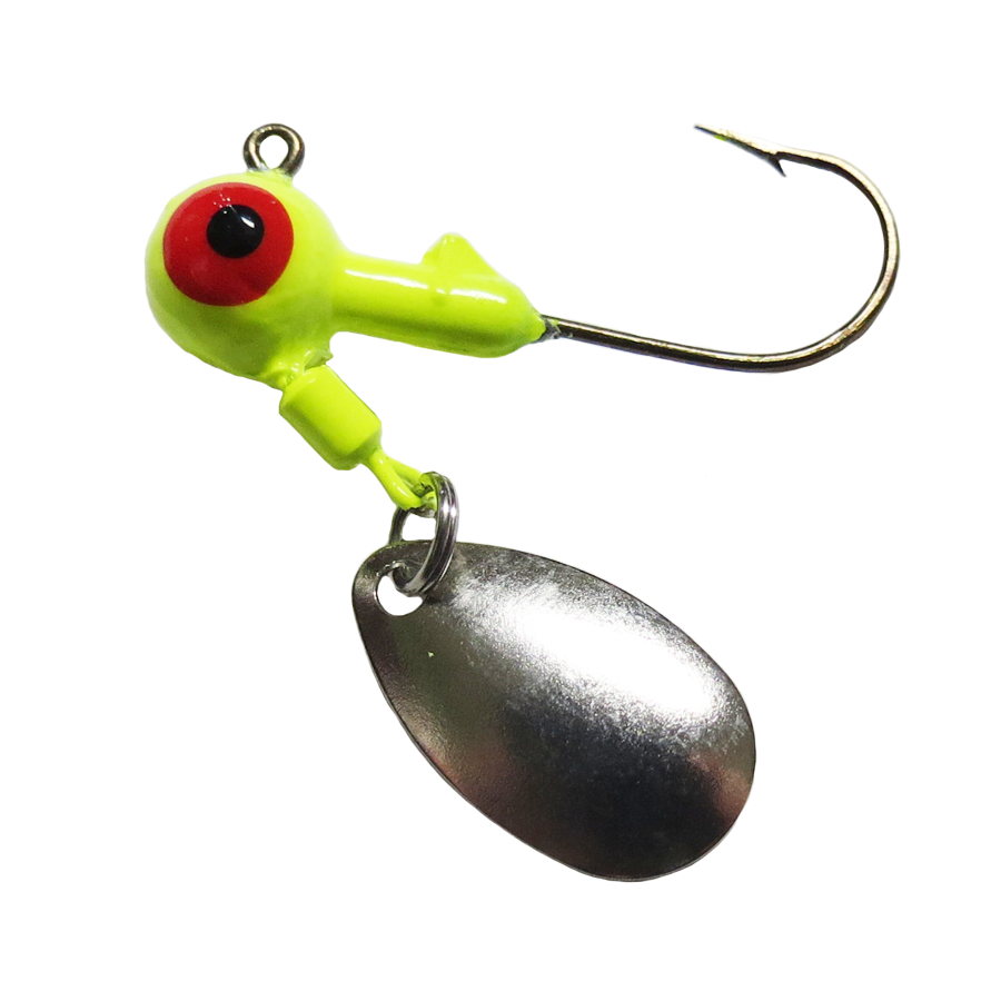 wahoo round head spinner jig, spinner jig, rics jigs, jigThe Snare Shop